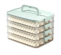 Cookie Holder Container,4-Layer Food Fresh-Keeping Box with Handle - Freezer Dessert Keeper,for Dumplings Biscuits Cheese Snack Kitchen Dining Room Picnic Camping Farmhouse
