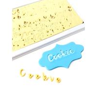 Cookie Letter Stamps Set - Small Cake Decorating Alphabet Stamps with Upper & Lowercase, Numbers & Symbols - Letters for Cake Embossing & Decoration