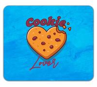 Cookie Lover Chocolate Chip Biscuit Bite Mouse Mat Pad 24cm x 19cm