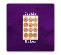 Cookie Maker Baker Biscuits Love Baking 2 Pack Coasters - 9cm x 9cm