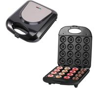 Cookie Maker, Mini Donut Maker, Waffle Maker, Electric Baking Machine, Double-sided Heating, Ideal for Home Breakfast, Snacks and Desserts (A)