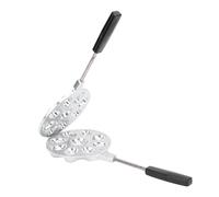 Cookie Maker, Small Waffle Maker Mini 2PCS Aluminum Alloy Walnut Cookie Maker 9 Holes Stuffed Waffle Maker Walnut Cookie Maker Oreshek Mini Nut Waffle Bread Machine