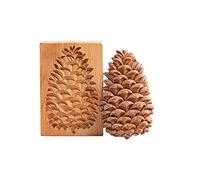 Cookie Mold Cutter Funny Wooden Molds for Baking Mold Pine Cones Rose Cutter Wooden Cookie Molds for Baking Flower and Leaf Rose Bird Deer House Hedgehog Pinecone Raspberry Shapes
