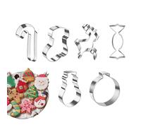 Cookie Molds for Christmas,Stainless Steel Santa Snowflake - Christmas Decorations Cute Baking Molds - for Fondant Cheese Dessert Pastry Treat Winter Holiday Party Decorations Kids Adults Family