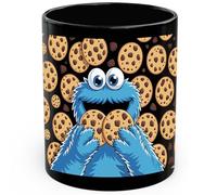 Cookie Monster Ceramic Coffee Mug 11oz Sesame Street Character - Tea Coffee Mug with Comfortable Grip - Unique Fun Gift Cup for Office or Home - Vibrant Long-Lasting Print ID44991