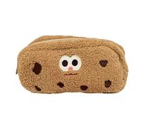 Cookie Pencil Bag | Cute Soft Cookie Pencil Bag For Students | Large Capacity School Pencil Bag, Stationery Supplies For Pens, Pencils, Markers And Small, Light Brown, Consulte la descripción, See