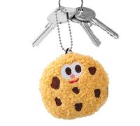 Cookie Plush Keychain - Simulation Chocolate Chip Stuffed Doll - Cute Mini Plush Toy | Soft Durable Design Adding Playful Charm To Backpacks Keys And Bags For Daily Decoration Use | Keychain Accessory