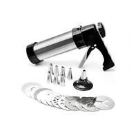 Cookie Press Biscuit Maker,Biscuit Press Cookie Press Kit Biscuits Maker Gun Sets with 13 Cookie Press Molds & 8 Pastry Piping Nozzles Cake Decorator Sets KC0225