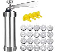 Cookie Press Biscuit Maker,Biscuit Press Multipurpose Aluminum Cookie Maker Press Kit Manual Churros Maker Machine Cookie Cookie Press Kit Press Gun Cookie Tools Set