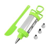 Cookie Press Biscuit Maker,Biscuit Press Stainless Steel Cookie Decorating Gun Sets Press Maker DIY Pastry Extruder Nozzles Kitchen Baking Tools(Green)