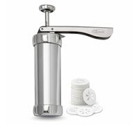 Cookie Press Gun Biscuit Maker with 20 Shape Discs & 4 Icing Tips, Baking Kit, Adjustable Thickness Dough Press, Manual Cookie Maker for Home Baking