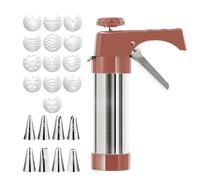Cookie Press Set - Manual Robust Dough Stamp, Kitchen Baking Accessories Cookie Embossing Set - For Pastries, Cakes, Desserts, Home Bakers, Parties, Gatherings and Holidays