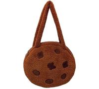Cookie Purse, Cute Plush Fluffy Chocolate Cookie Novelty Purse Large Capacity Soft Cozy Crossbody Bag for Women Girl, 15.7inch Plush Bag