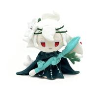 Cookie-Run Kingdom Plush Toy, Enchanted White Lily Plush Doll, Soft Stuffed Figure with Floral Staff & Cloak, Cute Collectible Plushie Toy for Fans of Fantasy Adventures