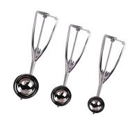 Cookie Scoop Set,3 PCS Stainless Steel Ice Cream Scoop,Ice Cream Scoop with Trigger,MelonBaller Scoop,Cookie Scoops for Baking,Cookie Dough Scoop,Cookie Scoop Set(7.8,8.26,8.66inch)