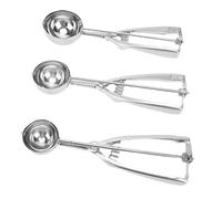 Cookie Scoop Set, 3Pcs Ice Cream Scoop, Cookie Scoops for Baking Set, Stainless Steel Cookie Scooper for Baking, Ice Cream Scooper with Trigger Release