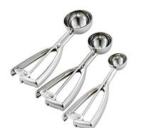 Cookie Scoop Set of 3 Ice Cream Spoons Various Sizes Small 4 cm, Medium 5 cm & Large 6 cm Ice Cream Spoon