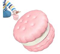 Cookie Squish Fidget, Dessert Stress Reliever, 2.36x2.36x1.18 inches Squeeze Companion with Elastic Feel, Realistic Silicone Snack Realistic, Playful Novelty Decor, Kids Adults Fun Use