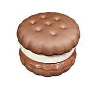 Cookie Squish Fidget, Dessert Stress Reliever, 2.36x2.36x1.18 inches Squeeze Companion with Elastic Feel, Realistic Silicone Snack Realistic, Playful Novelty Decor, Kids Adults Fun Use