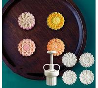 Cookie Stamps Moon Cake Mold, Mooncake Set Multiple Sizes Pack of 4/6(4Pcs)(4Pcs)