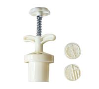 Cookie Stamps New Years Round Molds Hand-Pressure Maker Bakings Tool for MidAutumn Festival Cookie Stamps and Cutter Press for Bakings Wedding