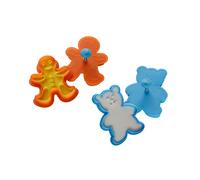 Cookie Stamps, Teddy Bear/Gingerbread Man - Set of 2