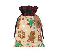 Cookie Star Gift Christmas Burlap Gift Bags With Drawstring And Tags - Tiny Small Gift Bags For Xmas Candy And Christmas Supplies, Christmas Drawstring Gift Bags 8.3×11.8in
