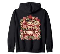 COOKIE SWEATER CLUB Cute Cozy Winter Fall Holiday Cookies Zip Hoodie