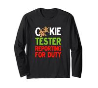 Cookie Tester Reporting for Duty Cute Christmas Gingerbread Long Sleeve T-Shirt