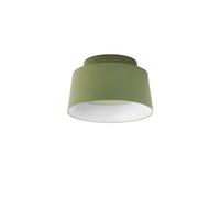 LOOM DESIGN LED ceiling light Cookie, green aluminium Ø 15 cm