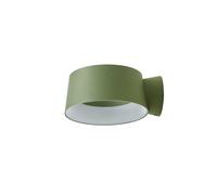 LOOM DESIGN LED wall light Cookie, green, aluminium, Ø 15 cm
