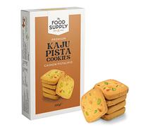 Cookies 200g - Pistachio, Almond, Cashew, Dry fruit, Fruit Jam - Variety Luxury Biscuits - Delicate biscuits for family and friends, The Food Supply (Cashew & Pistachio Cookies, Pack of 1)