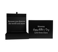 COOKIES AND KOALAS Black Mum Personalised Foil Keepsake Gift Box 17x22x5cm | Custom gold or silver name and message printed onto the magnetic lid for grandma on Mother's Day or a birthday surprise