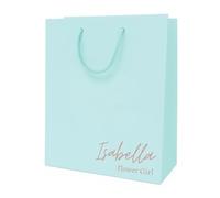 COOKIES AND KOALAS Bridesmaid Gift Bag Decal Light Blue Small 20x24x10cm | Add any name and bridal role in the corner in your choice of 16 plus text colours - an engagement keepsake