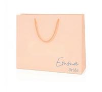 COOKIES AND KOALAS Bridesmaid Gift Bag Decal Pink Large 40x30x13cm | Personalised in the corner with any name and bridal role in 16 plus text colours - a wedding celebration keepsake