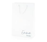COOKIES AND KOALAS Bridesmaid Gift Bag Decal White Medium Tall 25x35x10cm | Any name and bridal role printed in the corner in 16 plus text colours - a thank you keepsake