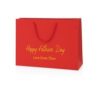 COOKIES AND KOALAS Fathers Day Bag Gift Red Medium 35x24x10cm