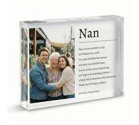 COOKIES AND KOALAS Personalised A4 Mum Poem Photo Gift - Custom Clear Acrylic Photo Block with Heartfelt Message - Portrait Freestanding Keepsake for Mothers Day, Birthday, Nan - 21x29.7cm