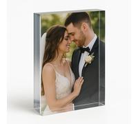 COOKIES AND KOALAS Personalised Acrylic Photo Block Size A6-10.4×14.8 cm - 2 cm Thick - Frameless Full Photo Display - Freestanding Desk Gift & Decor, Timeless Keepsake for Birthdays & Anniversaries