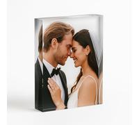 COOKIES AND KOALAS Personalised Acrylic Photo Block Size A7-7.4×10.5 cm - 2 cm Thick - Frameless Full Photo Display - Freestanding Desk Gift & Decor, Timeless Keepsake for Birthdays & Anniversaries