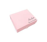 COOKIES AND KOALAS Personalised Bridesmaid Proposal Box Small Pink - Luxury Magnetic Gift Box for Maid of Honour & Wedding Party - Custom Name & Hidden Message, Mini Square Keepsake for Jewellery