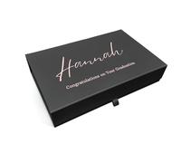 COOKIES AND KOALAS Personalised Gift Box - Custom Full Colour Print - Black - Large 22x34x7cm - Keepsake Box for Birthdays, Weddings, Anniversaries, Baby Showers & Special Occasions