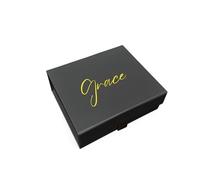 COOKIES AND KOALAS Personalised Gift Box - Custom Full Colour Print - Black - Small 12x12x5cm - Keepsake Box for Birthdays, Weddings, Anniversaries, Baby Showers & Special Occasions