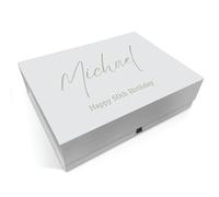 COOKIES AND KOALAS Personalised Gift Box - Custom Full Colour Print - Grey - Extra Large 42x32x12cm - Keepsake Box for Birthdays, Weddings, Anniversaries, Baby Showers & Special Occasions