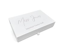 COOKIES AND KOALAS Personalised Gift Box - Custom Full Colour Print - White - Large 22x34x7cm - Keepsake Box for Birthdays, Weddings, Anniversaries, Baby Showers & Special Occasions