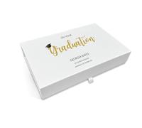 COOKIES AND KOALAS Personalised Graduation Gift Box - Large 34x22x7cm Magnetic Keepsake Box for Graduation Gifts, University Memory Box, Class of 2026 Gift Box with Custom Name - Design 4