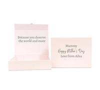 COOKIES AND KOALAS Personalised Mother’s Day Gift Box - 17x22x5cm - Luxury Pink Magnetic Gift Box with Gold/Silver Foil Name & Message - Custom Keepsake Box for Mum, Nan, Grandma, Mummy