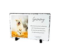 COOKIES AND KOALAS Personalised Pet Memorial Photo Slate - 15×20 cm Rectangle Plaque with Photo & Text - Dog Loss Sympathy Gift, Cat Bereavement Keepsake, Custom Pet Remembrance