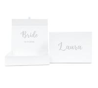 COOKIES AND KOALAS Personalised Wedding Gift Box - Bridesmaid, Maid of Honour, Groomsman, Best Man, Mother of the Bride, Flower Girl, Page Boy - Large 22×34×7 cm White-Gold or Silver Foil Text Printed