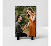 COOKIES AND KOALAS Photo Slate - 15x20 cm Rectangular Rock Photo Slate with Your Photo - Handmade Memory Photo Gift - Personalised Photo Slate for Wedding, Anniversary, Birthday or Christmas